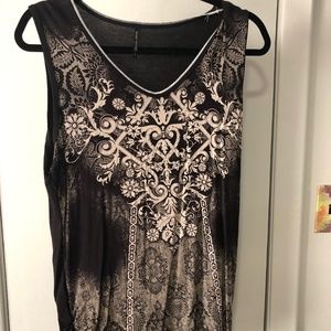 Black and cream tank top